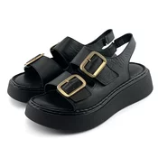 Mona Shoes Ženske sandale, Soft uložak, Kožne, Crne