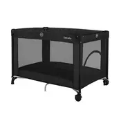 Lionelo Amelie potovalna otroška posteljica, črna (Black Carbon)