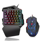INF Enoročna igralna tipkovnica, tipkovnica, miška, naslon za zapestje z osvetlitvijo RGB, (21537923)