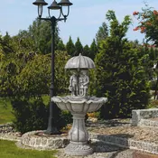 Casa Padrino Baroque Fountain Gray A� 79 x H. 138 cm - Nostalgic Garden Fountain