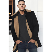 PLT9399 DEWBERRY SUEDE MENS COAT-BLACK