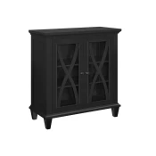 Omarica Tulsa 149 (Črna) Črna, 86x80x38cm, Steklo, MDF plošča