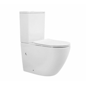 M B Wc školjka ROUND MONOBLOK beli Rimless z desko soft close