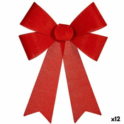 Laso Božicni ukras Crvena PVC 32 x 41 x 6 cm (12 kom.)