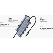 CUDY Cudy UH606 6-In-1 USB-C Hub with Gigabit Ethernet Port