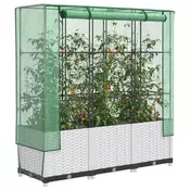 Povišena gredica s pokrovom za staklenik 120 x 40 x 138 cm