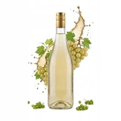 shumee Steklena steklenica za vino 1l brezbarvna za belo vino, rosé vino, vodo, sok, tinkturo