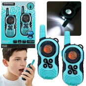 sarcia.eu Walkie Talkie za otroke – komplet 2 kosov, walkie-talkie z dosegom do 1 km, LED svetilka, 16 kanalov