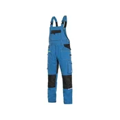 Canis CXS Stretch radne pantalone na tregere, svetlo plavo-crna, vel. 56