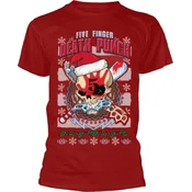 Five Finger Death Punch Zombie Kill Xmas Majica s kratkimi rokavi Red 2XL