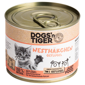Varčno pakiranje Dogsn Tiger Junior Cat 12 x 200 g - Perutnina