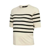 Vero Moda Maternity Pulover VMMSABA ecru/črna