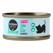Ekonomično pakiranje Cosma Nature Kitten 24 x 70 g - s tunom i aloe veromBESPLATNA dostava od 299kn