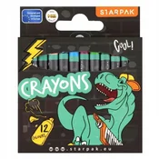 STARPAK Voščene barvice, 12 barv, šolske, za fantka, 1 kos.