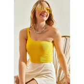 Bianco Lucci Womens One Shoulder Strap Crop Athlete