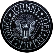 Ramones Presidential Seal Iron-On Patch Black
