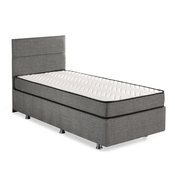 Sivi boxspring krevet s prostorom za odlaganje 100x200 cm Silver – Kalune Design