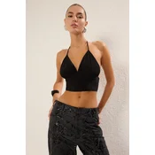 Trendyol Black V Neck Woven Bustier