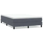 Vidaxl Box spring postelja brez vzmetnico temno siva 140x210 cm žamet