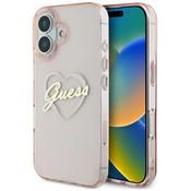 Guess GUHCP16SHCHGSPP iPhone 16 6.1 pink hardcase IML Heart (GUHCP16SHCHGSPP)