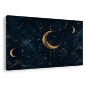 Slika mistična luna na nočnem nebu - 60x40