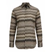 Radwa Srajca Mens Viscose multicolor pattern shirt rjava