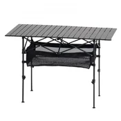 VEVOR Prenosna zložljiva kamp mizica zvijalna 1200x550x500 mm črna