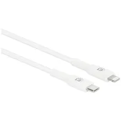 MANHATTAN MANHATTAN USB-C v Lightning Sync/polnilni kabel USB-C moški v Apple MFi-certified 8-pin Lightning konektor 1 m za iPhone/iPad/iPod 480 Mbit/s bel Manh, (20530678)