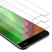 Cadorabo CADORABO Nokia 3 2017 - Zaščitna folija v visoka prosojnost - 3-pack Kaljeno zaščitno steklo za zaslone s trdoto 9H in združljivostjo s 3D dotikom, (20548893)