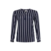 KAFFE CURVE Bluza, bela, modra