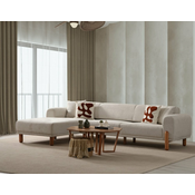 ATELIER DEL SOFA Ugaona garnitura Lyke Left Cream