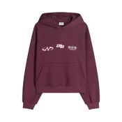 Bershka Majica pastelno zelena/roza/burgund