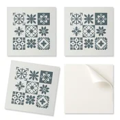 shumee Samolepilne PVC ploščice za jedilnico z grafiko. Geometrijski vzorci v razporeditvi 4x50x50 cm.