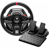 Thrustmaster T128, Volan + Papucice, PC/osobno racunalo, PlayStation 4, PlayStation 5, Pokazivaci smjera, Gumb rucne kocnice, Tipka za izbornik, Setting button, Tipka za dijeljenje