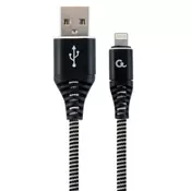 CC-USB2B-AMCM-1M-BW Gembird Premium cotton braided Type-C USB charging - data cable,1 m,black/white