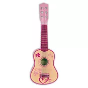 Bontempi Klasična lesena kitara 55 cm v dekliški roza barvi 225572
