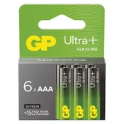 Baterija GP ULTRA PLUS alkalna LR03 AAA 6 kos