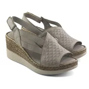 LP Fashion Ženske kožne sandale, Sive