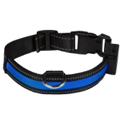 Svjetleci USB ovratnik EYENIMAL, plavi S