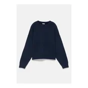 Pull&Bear Pulover temno modra