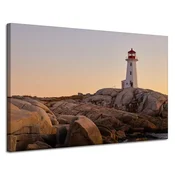 shumee Platno s sliko Narava Svetilnik 120x80 cm Sončni zahod