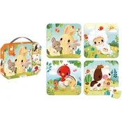 janod® otroška sestavljanka farm animals 6,9,12 in 16 kosov
