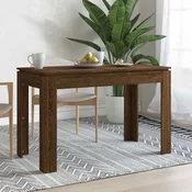 vidaXL Jedilna miza rjavi hrast 120x60x76 cm konstruiran les