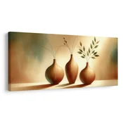 Slika zlate vaze z listi - 120x60