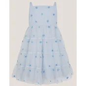 Monsoon Haljina za devojcice Thea Embroidered Dre, Plava