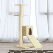 vidaXL Mačje drevo s praskalniki iz sisala krem 92 cm