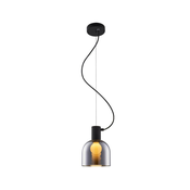 Klausen 111049 - Luster na sajli FIRE 1xE27/9W/230V siva/crna