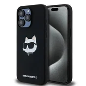Karl Lagerfeld Etui Karl Lagerfeld Silicone Choupette Head MagSafe za iPhone 15 Pro Max - črno