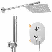REA OVAL komplet za prhanje Chrome BOX