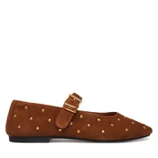 Balerinke Tommy Hilfiger Th Buckle Suede Stud Ballerina FW0FW09666 Rjava